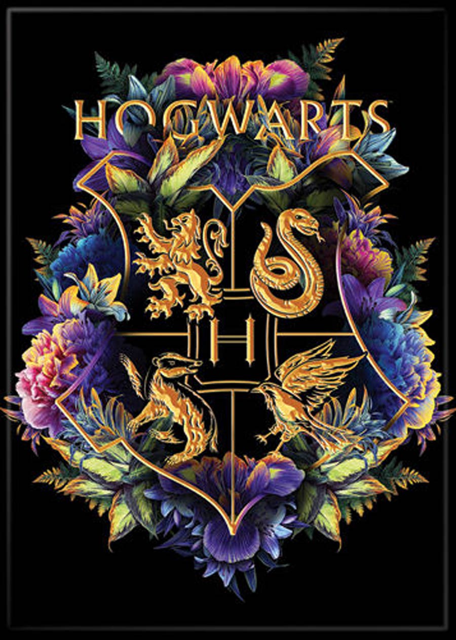 Harry Potter 2.5x3.5-inch Magnet Hogwarts Crest On Black (73381HP)
