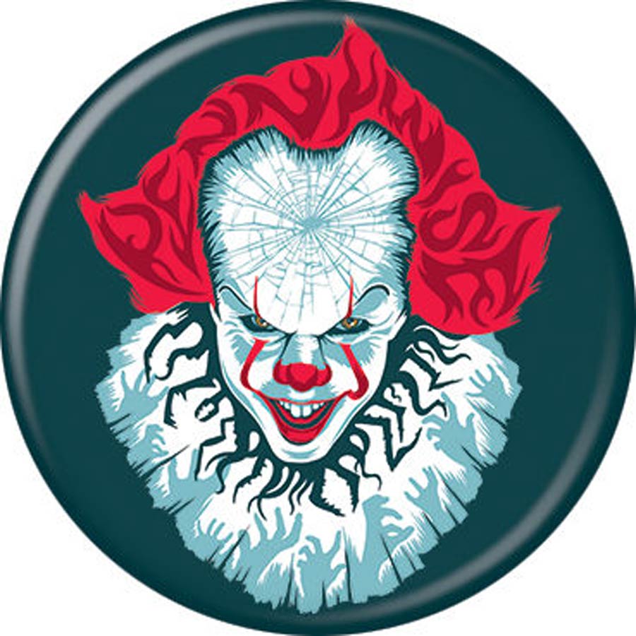 IT Chapter 2 1.25-inch Button Pennywise On Teal (87690)