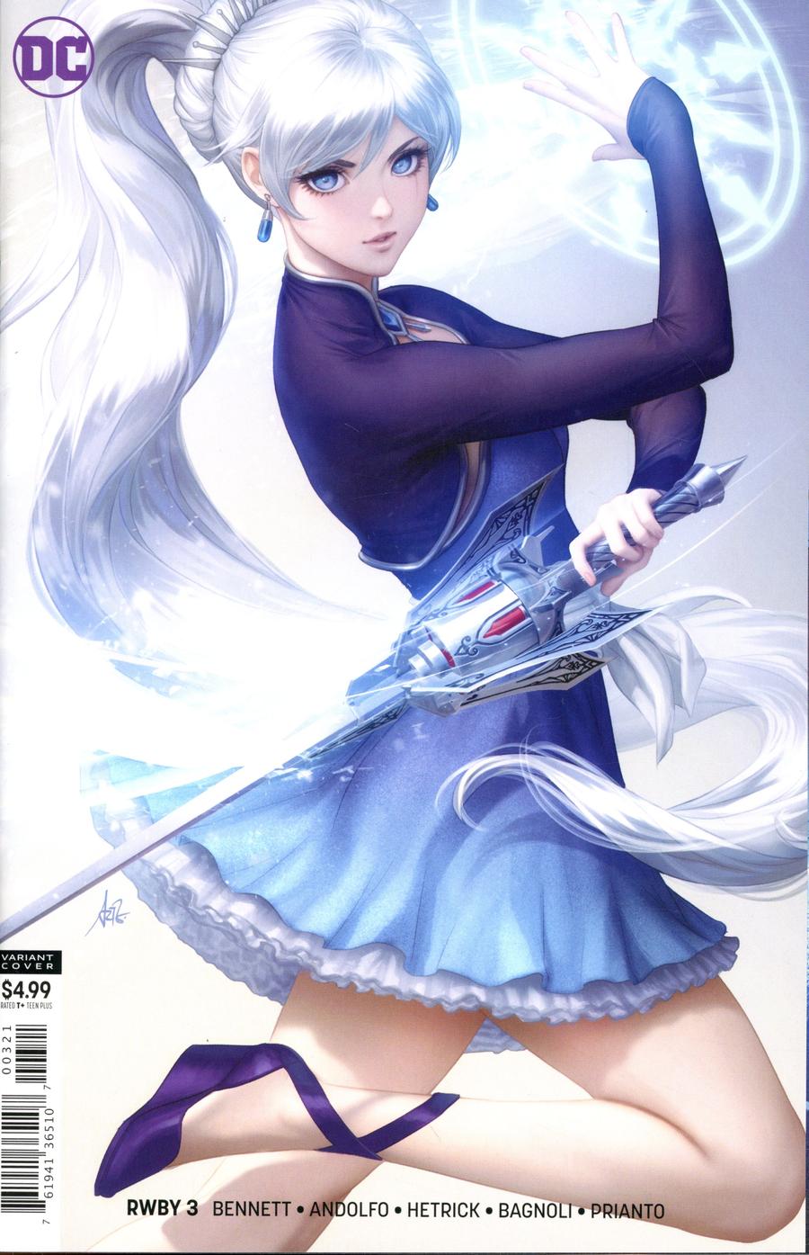 RWBY #3 Cover B Variant Stanley Artgerm Lau Card Stock Cover