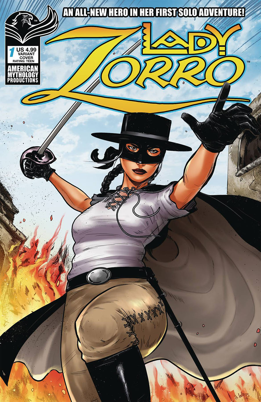 Lady Zorro Vol 2 #1 Cover B Variant Larry Watts Swashbuckling Cover