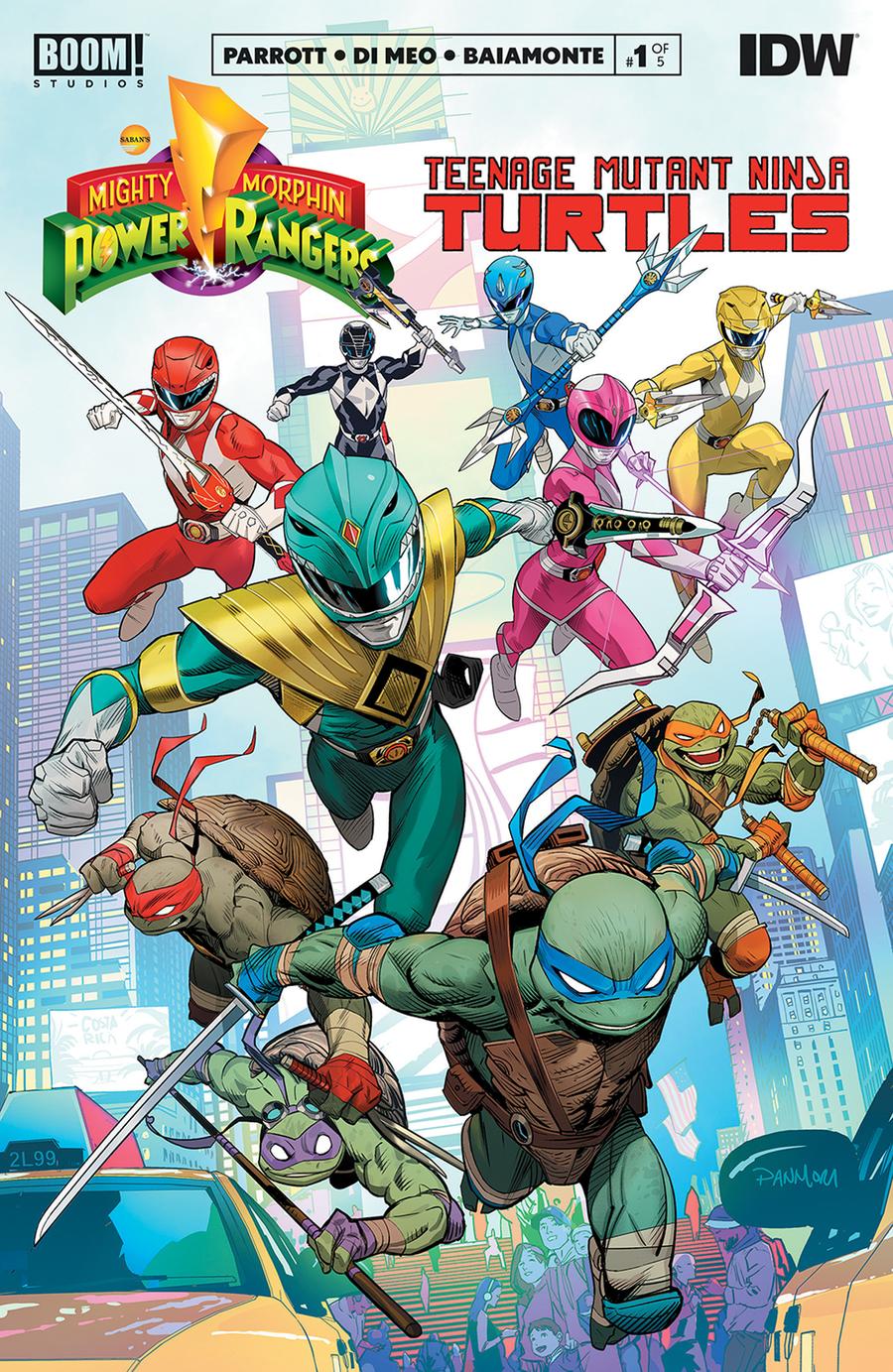 Mighty Morphin Power Rangers Teenage Mutant Ninja Turtles #1 Cover A 1st Ptg Regular Dan Mora Cover