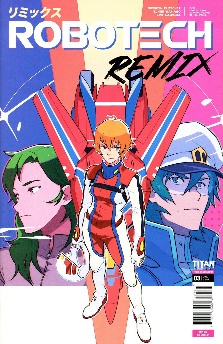 Robotech Remix #3 Cover B Variant Koi Karreon Cover