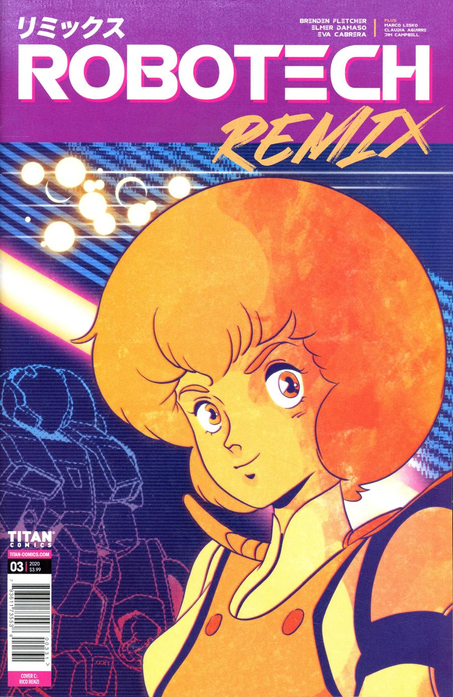 Robotech Remix #3 Cover C Variant Rico Renzi Cover