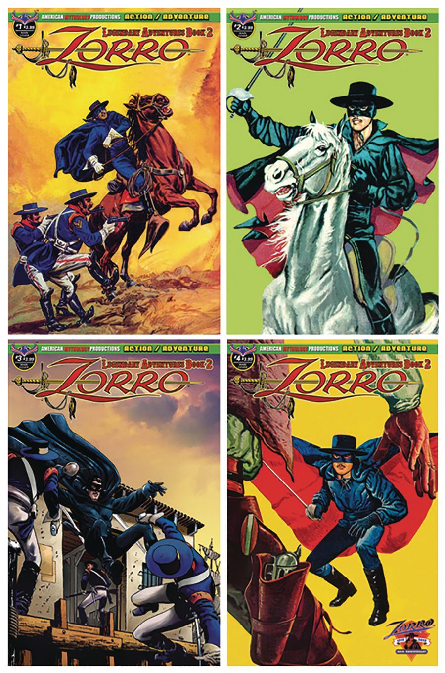 Zorro Legendary Adventures Book 2 #1-4 Reader Set