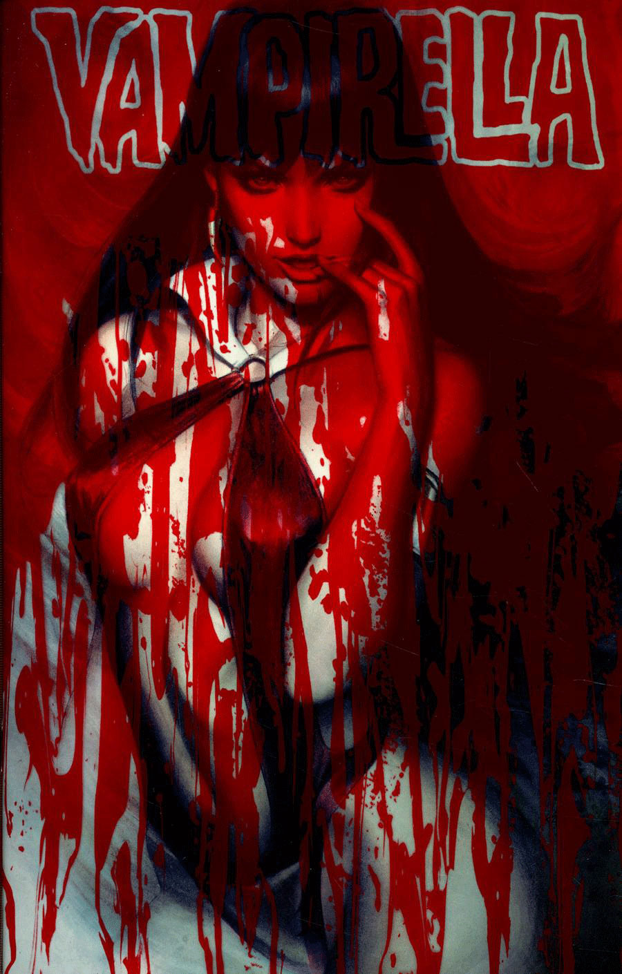 Vampirella Vol 8 #6 Cover A Regular Stanley Artgerm Lau Blood Splattered Acetate Cover