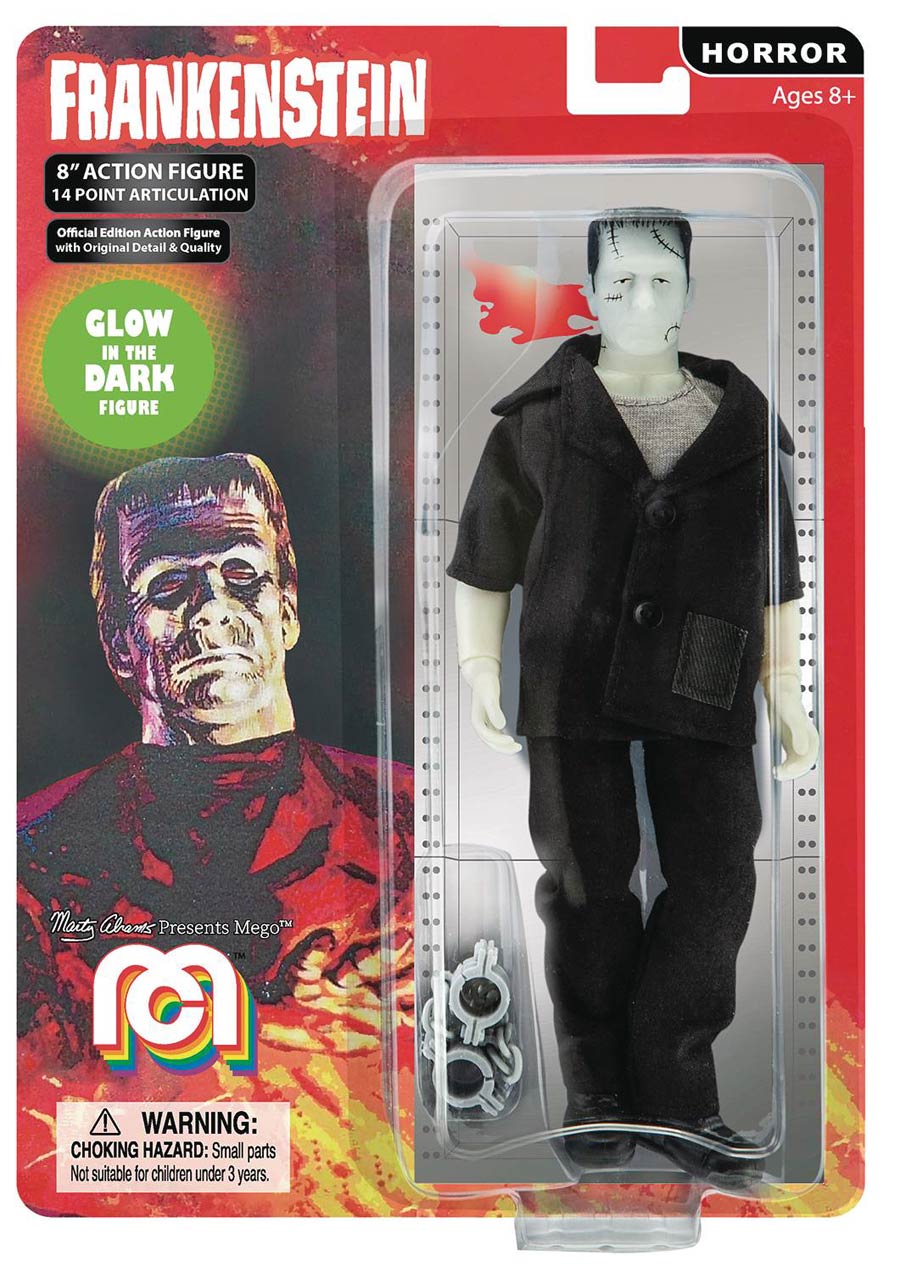 Mego Horror Wave 5 8-Inch Action Figure - Frankenstein (Glow-In-The-Dark)