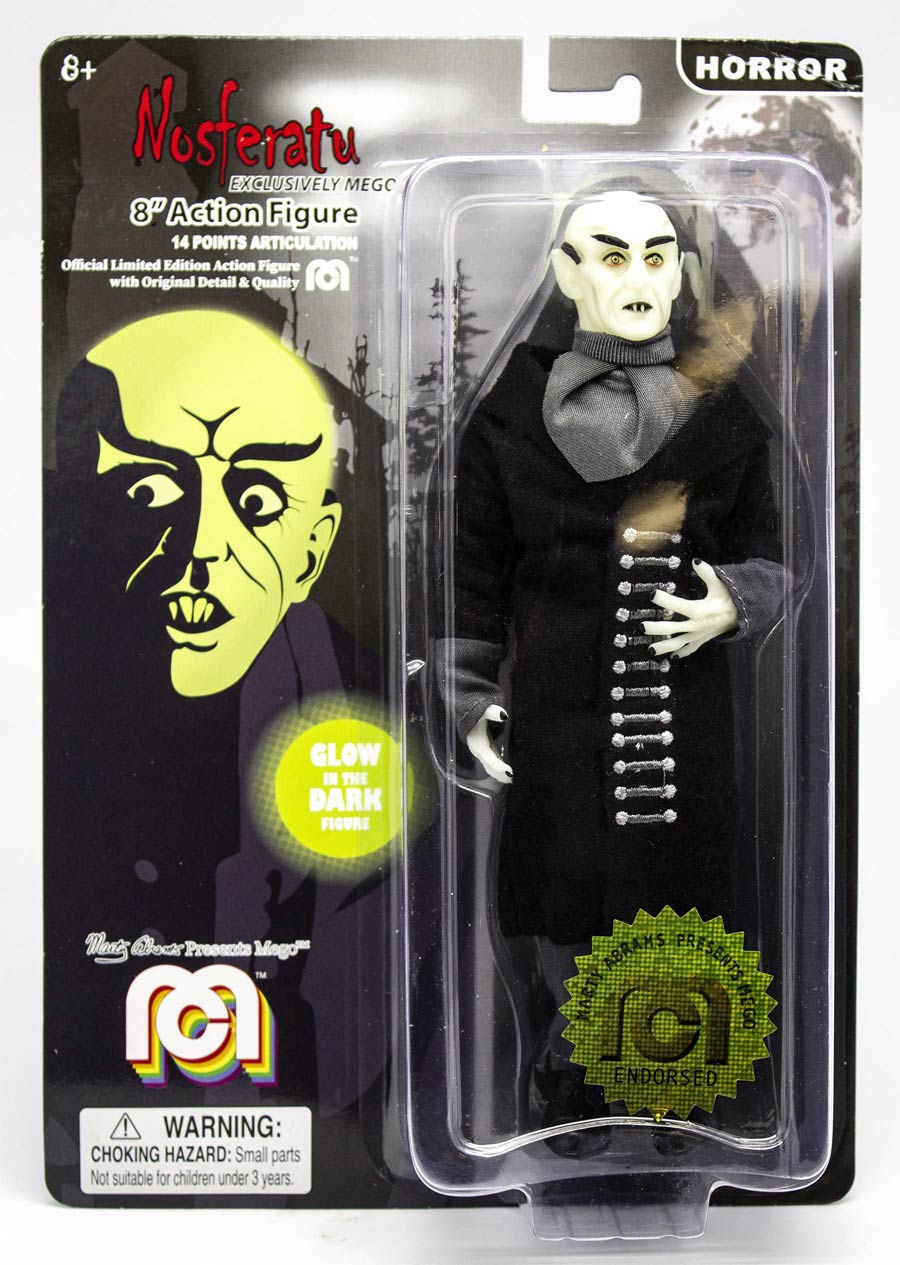 Mego Horror Wave 6 8-Inch Action Figure - Nosferatu (Glow-In-The-Dark)