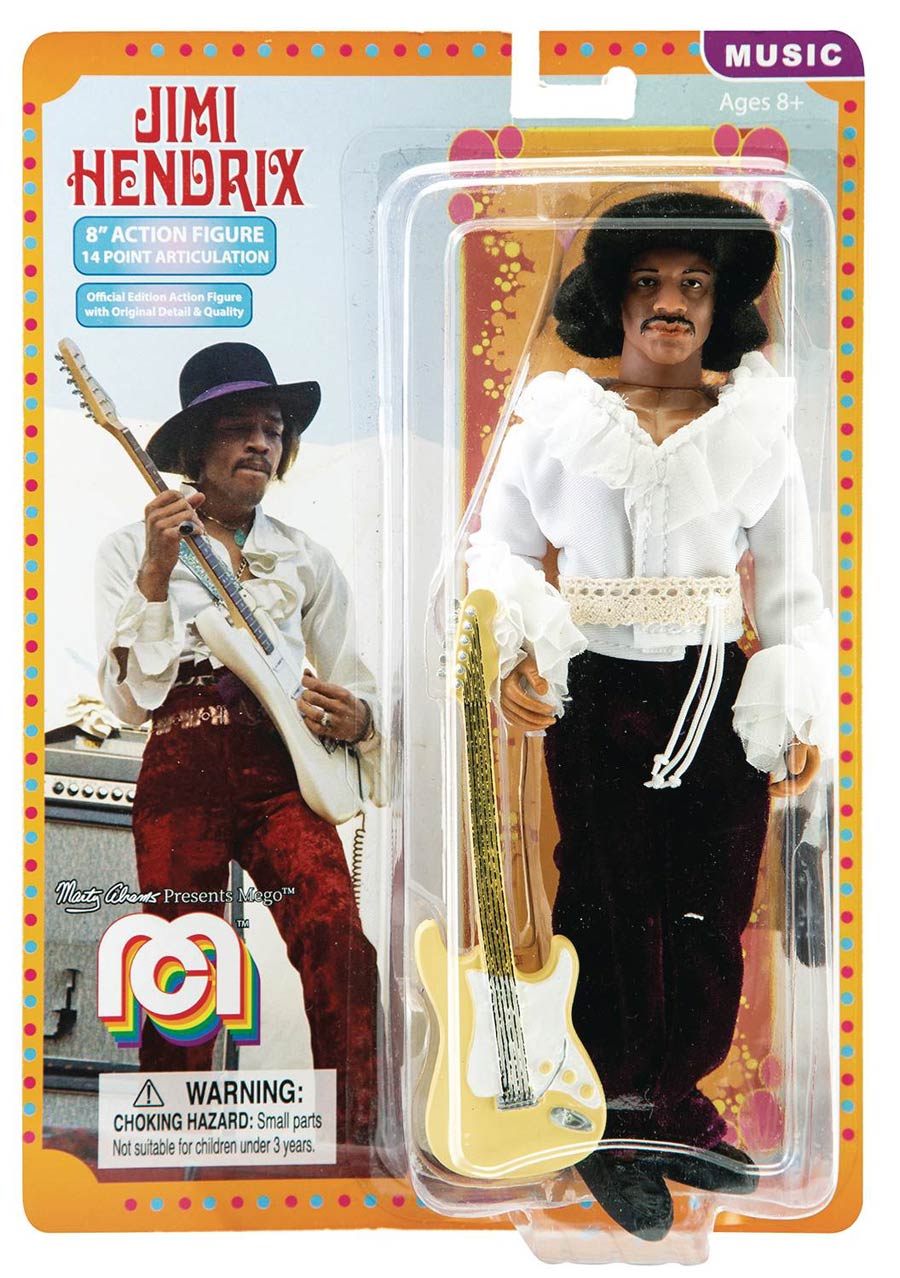 Mego Legends Wave 5 Jimi Hendrix Monterey Pop Festival 8-Inch Action Figure