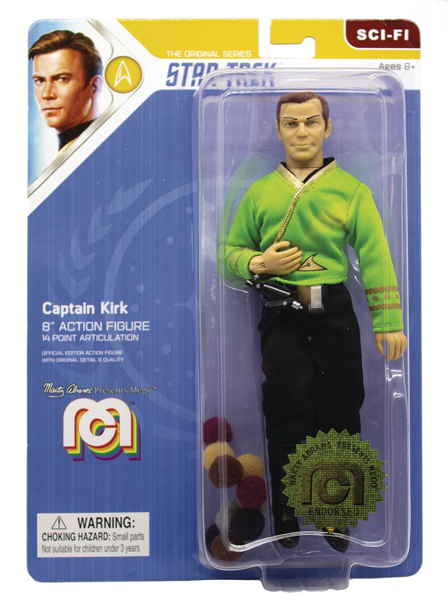 Mego Sci-Fi Wave 6 Star Trek Kirk Trouble With Tribbles 8-Inch Action Figure