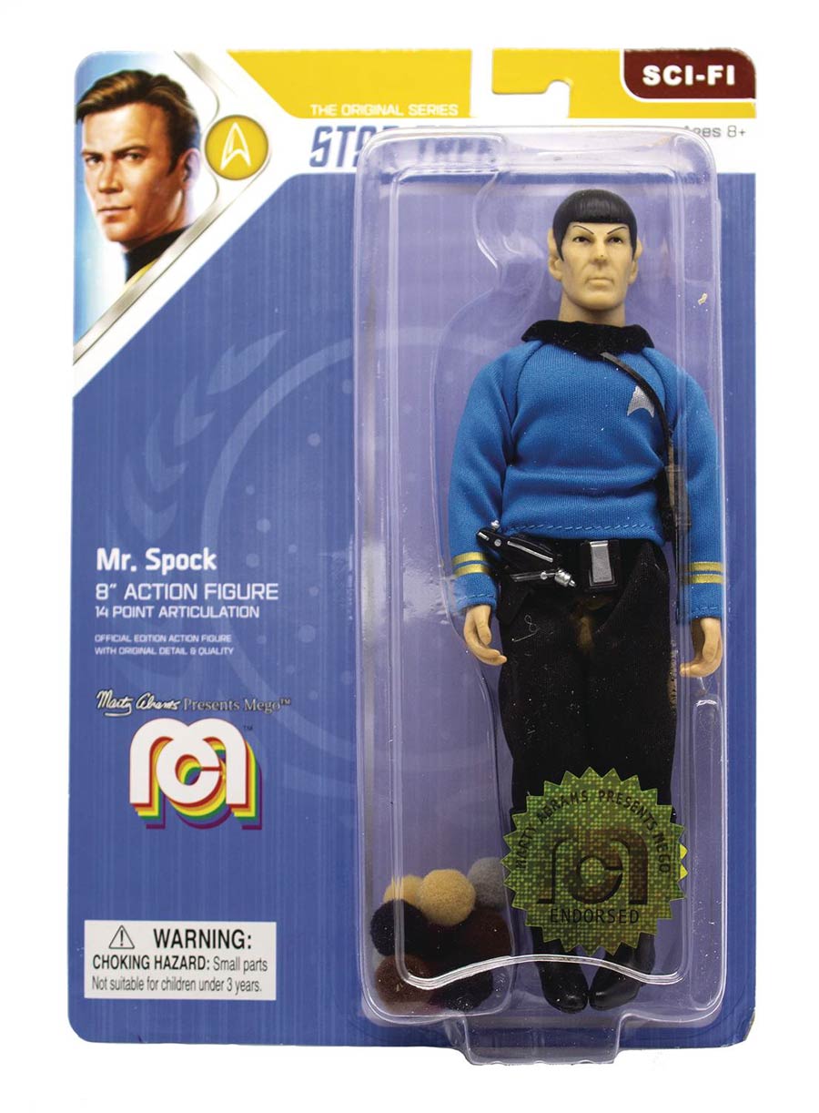 Mego Sci-Fi Wave 6 Star Trek Spock Trouble With Tribbles 8-Inch Action Figure