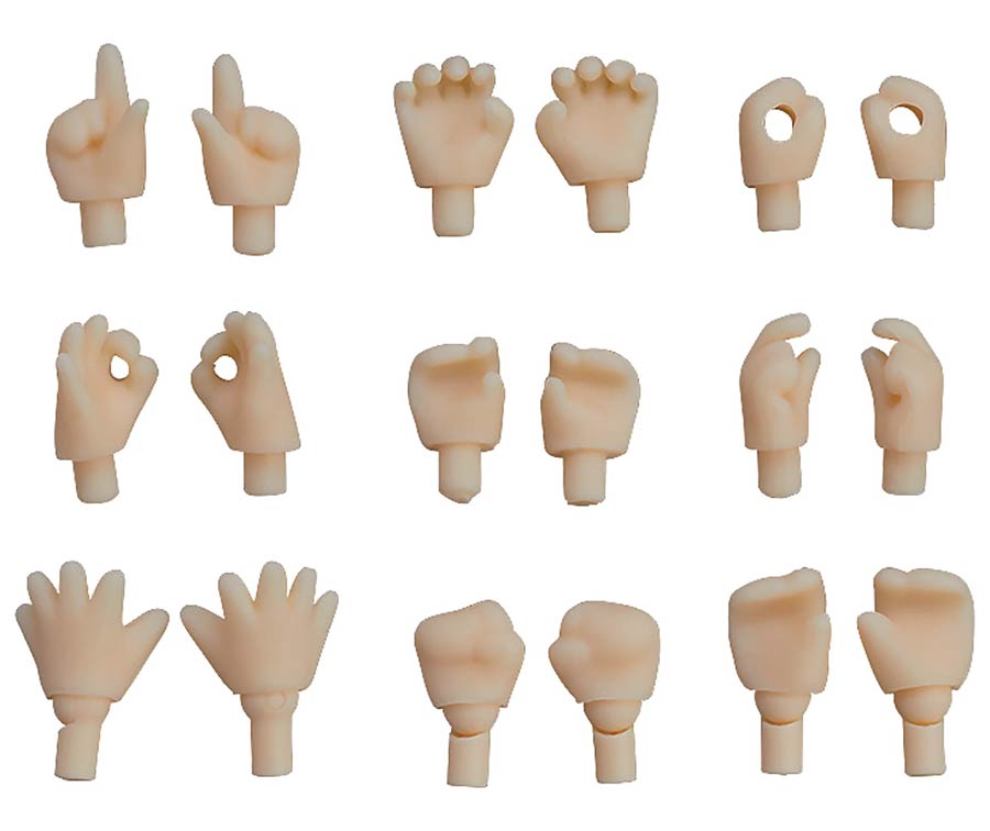 Nendoroid Doll Hand Parts 18-Piece Set - Almond Milk