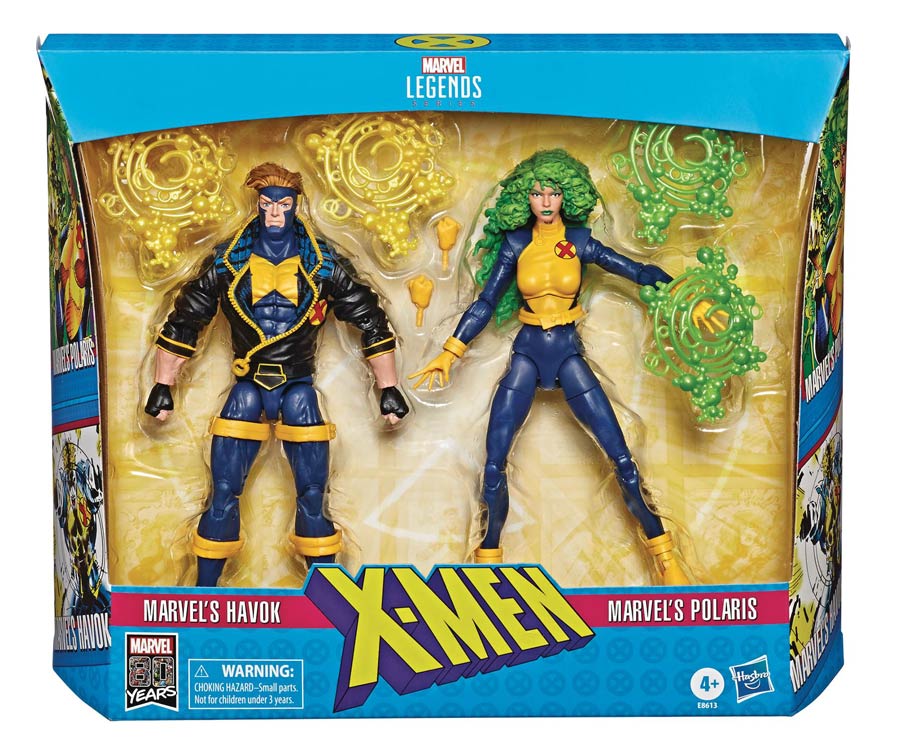 X-Men Legends Havok/Polaris 2-Pack 6-Inch Action Figure Case