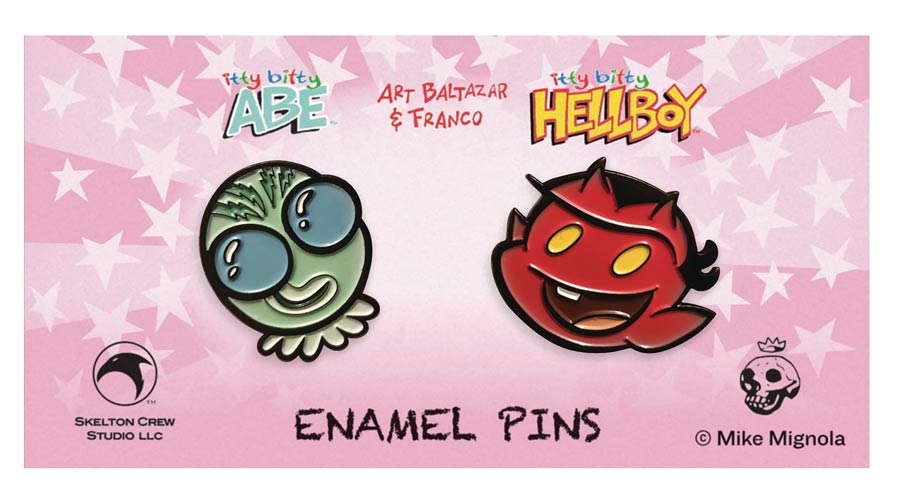 Hellboy Itty Bitty Hellboy & Abe Limited Edition Enamel Pin 6-Piece Assortment Case