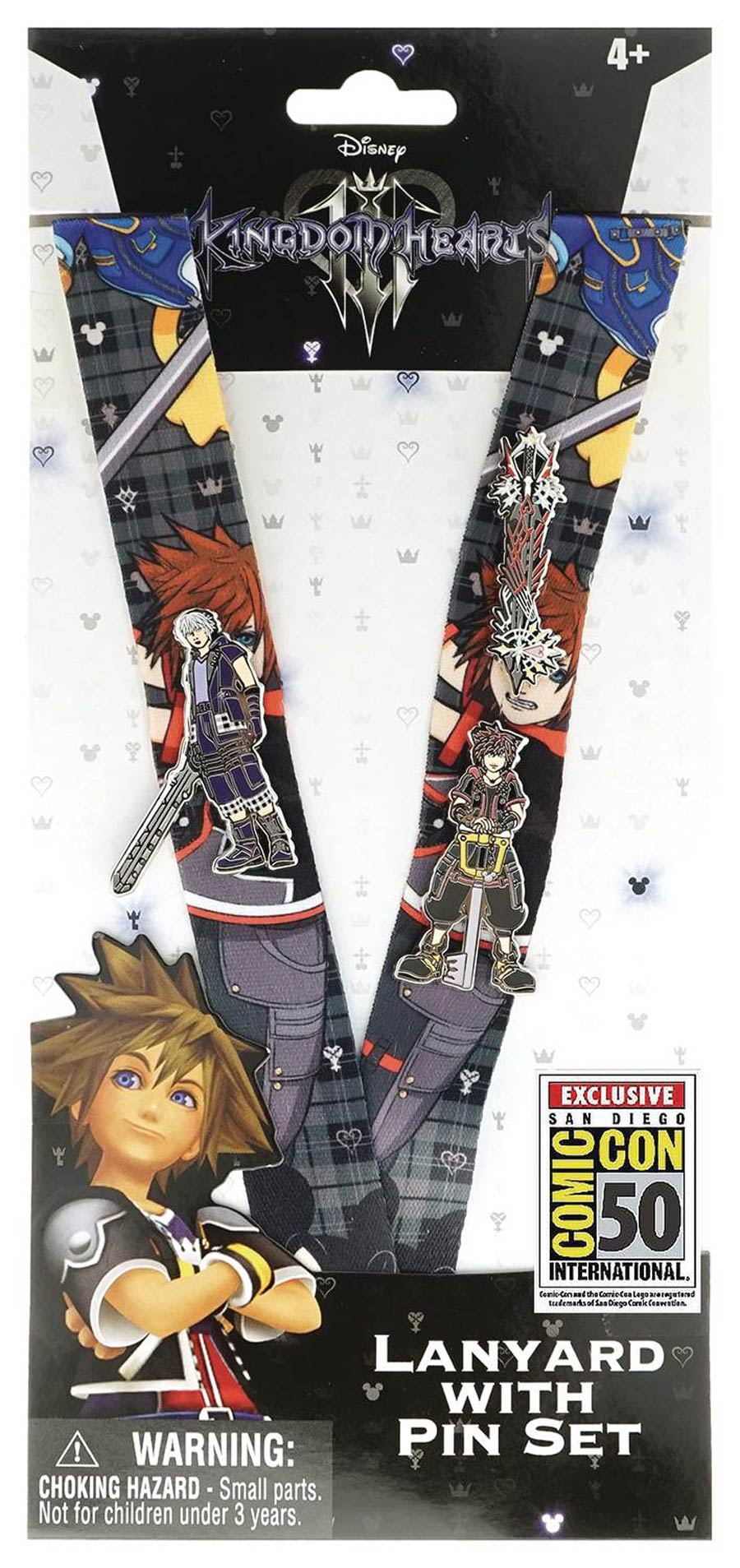 Kingdom Hearts Convention Exclusive Lanyard With 3-Piece Pin Set