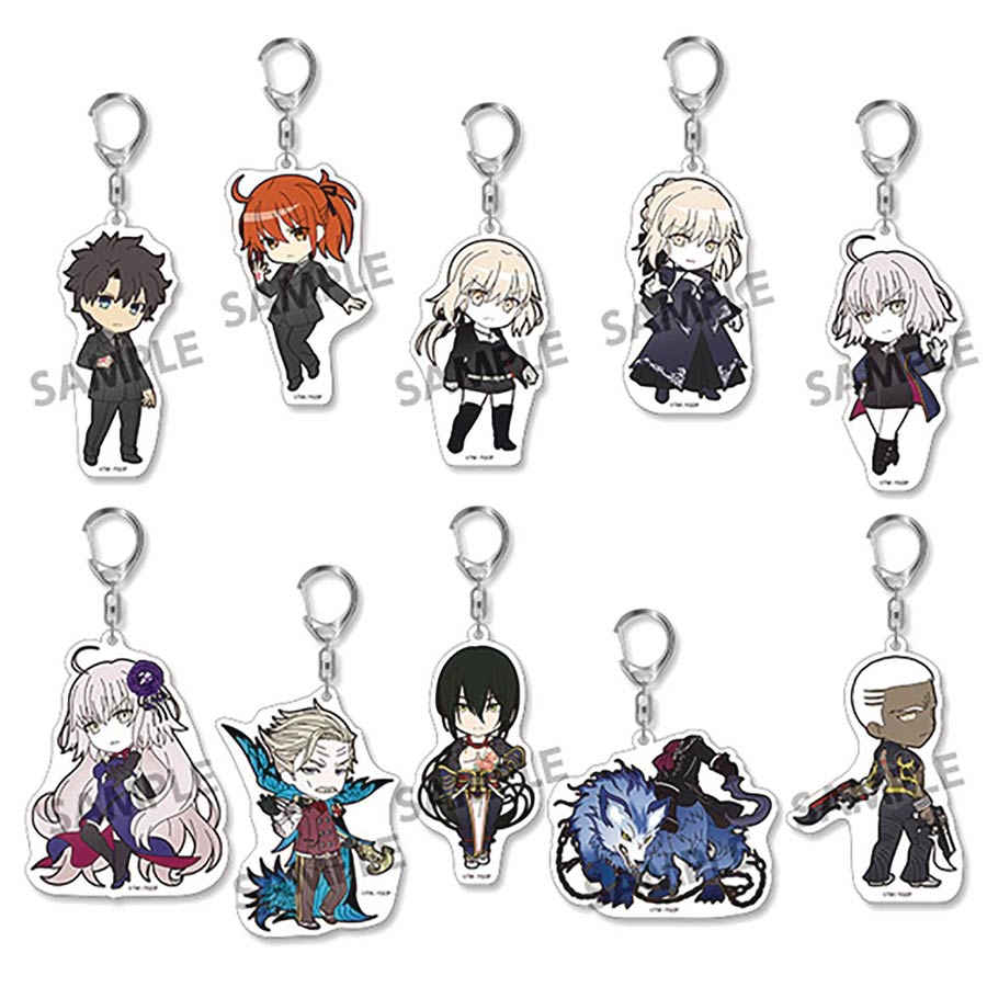 Fate/Grand Order Pikuriru Trading Keychain Vol 8 Blind Mystery Box 10-Piece Display