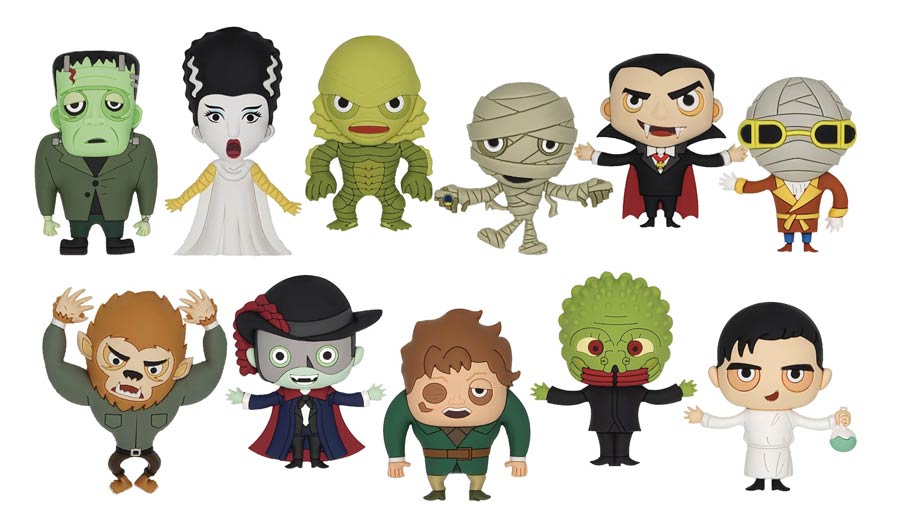 Universal Monsters 3D Foam Bag Clip Blind Mystery Box 24-Piece Display