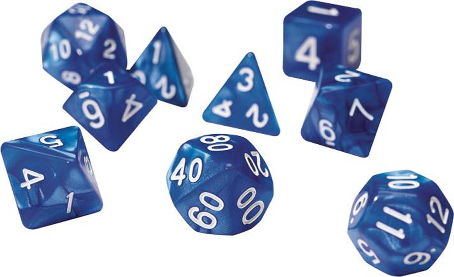 Sirius Basic Dice Set - Pearl Blue Acrylic