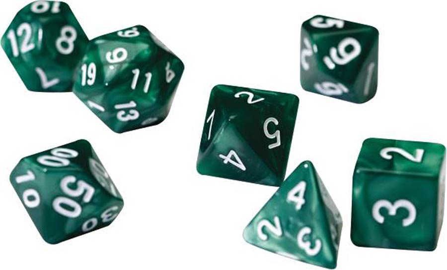 Sirius Basic Dice Set - Pearl Green Acrylic