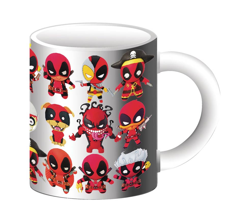 Marvel Heroes Deadpool Chibi-Style Collage Mug