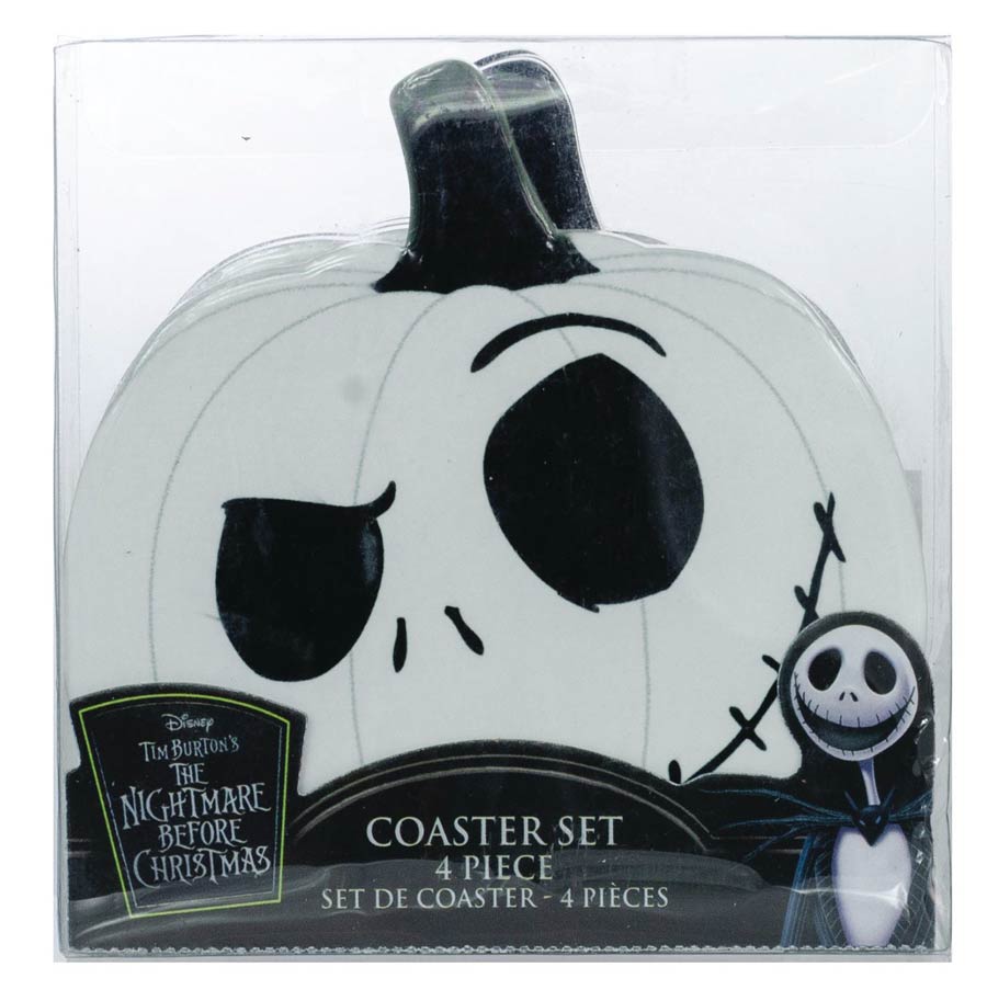 Nightmare Before Christmas Jack Skellington Figural Coaster 4-Piece Set