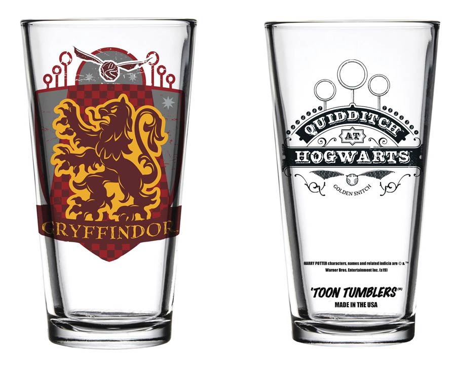 Toon Tumblers Harry Potter Quidditch Glass - Gryffindor