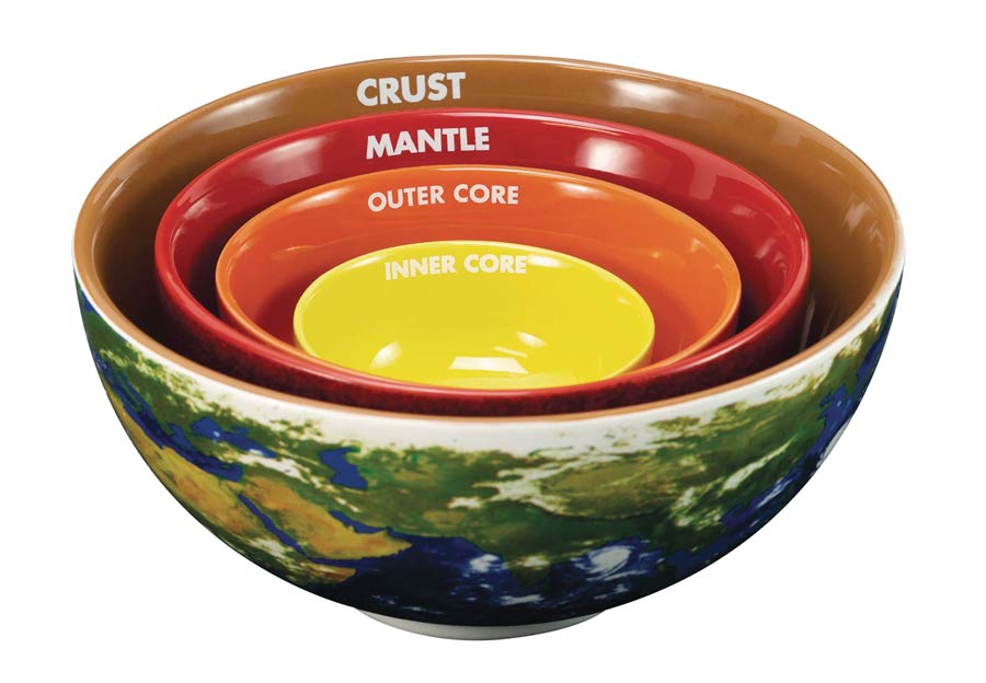 Earth Cross Section Nesting Bowl Set
