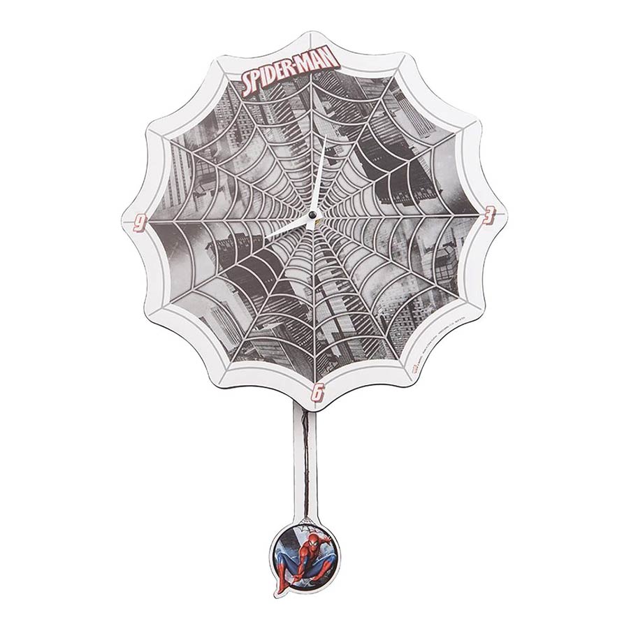Spider-Man Web Shaped Decorative Wall Clock