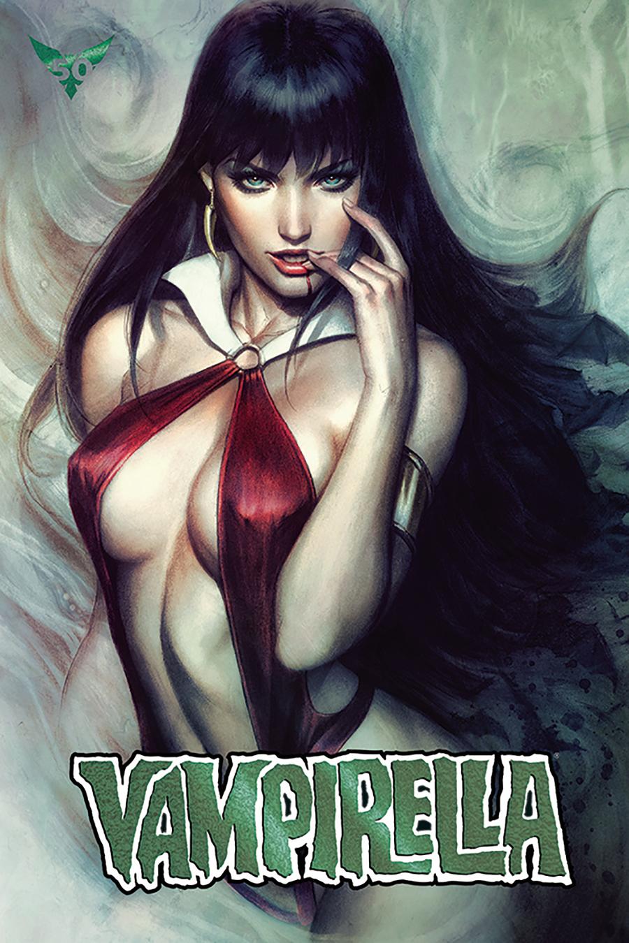 Vampirella Vol 8 #6 Cover S Incentive Stanley Artgerm Lau Green Foil Logo Cover