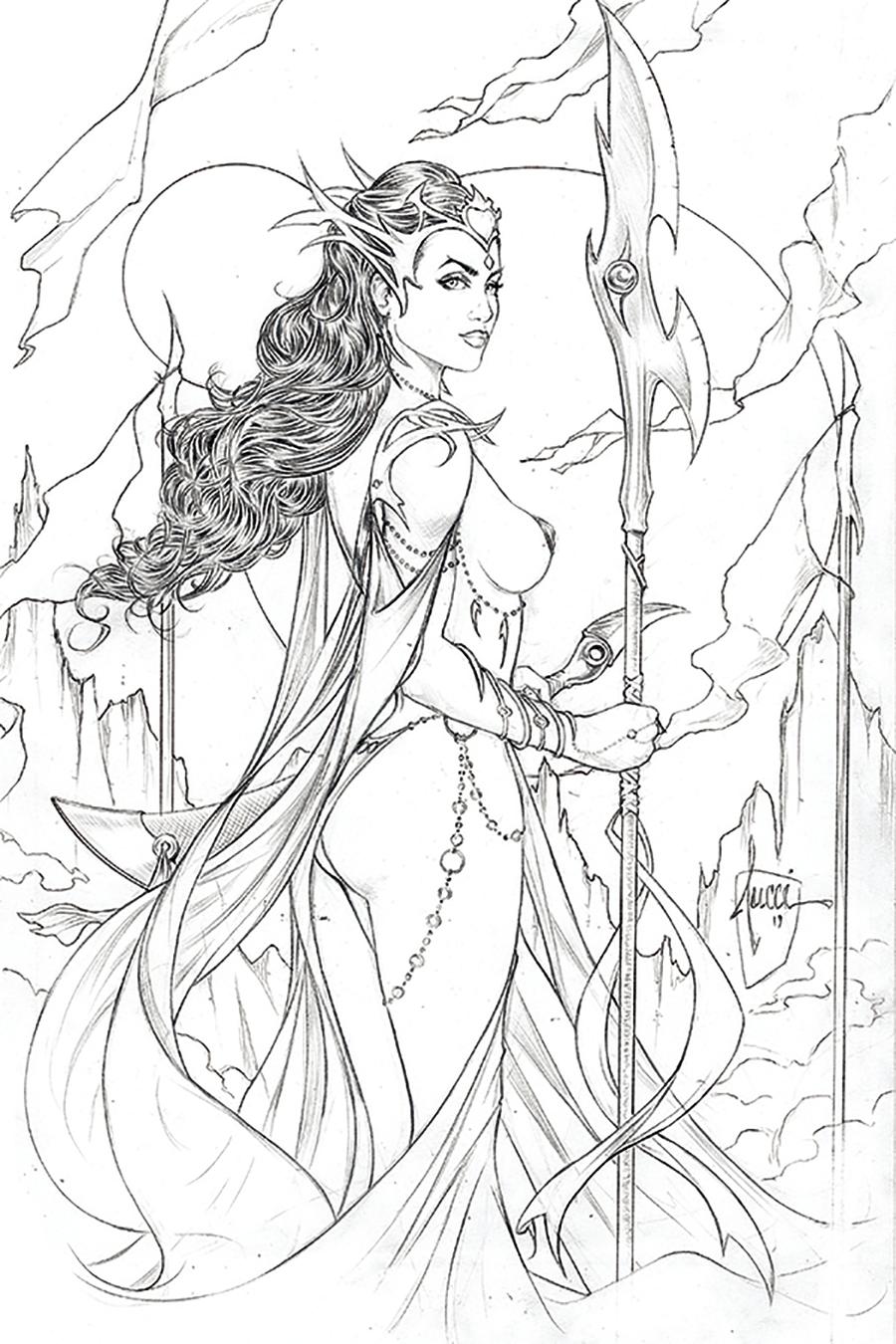 Dejah Thoris Vol 3 #1 Cover I Incentive Billy Tucci Pencil Sketch Cover