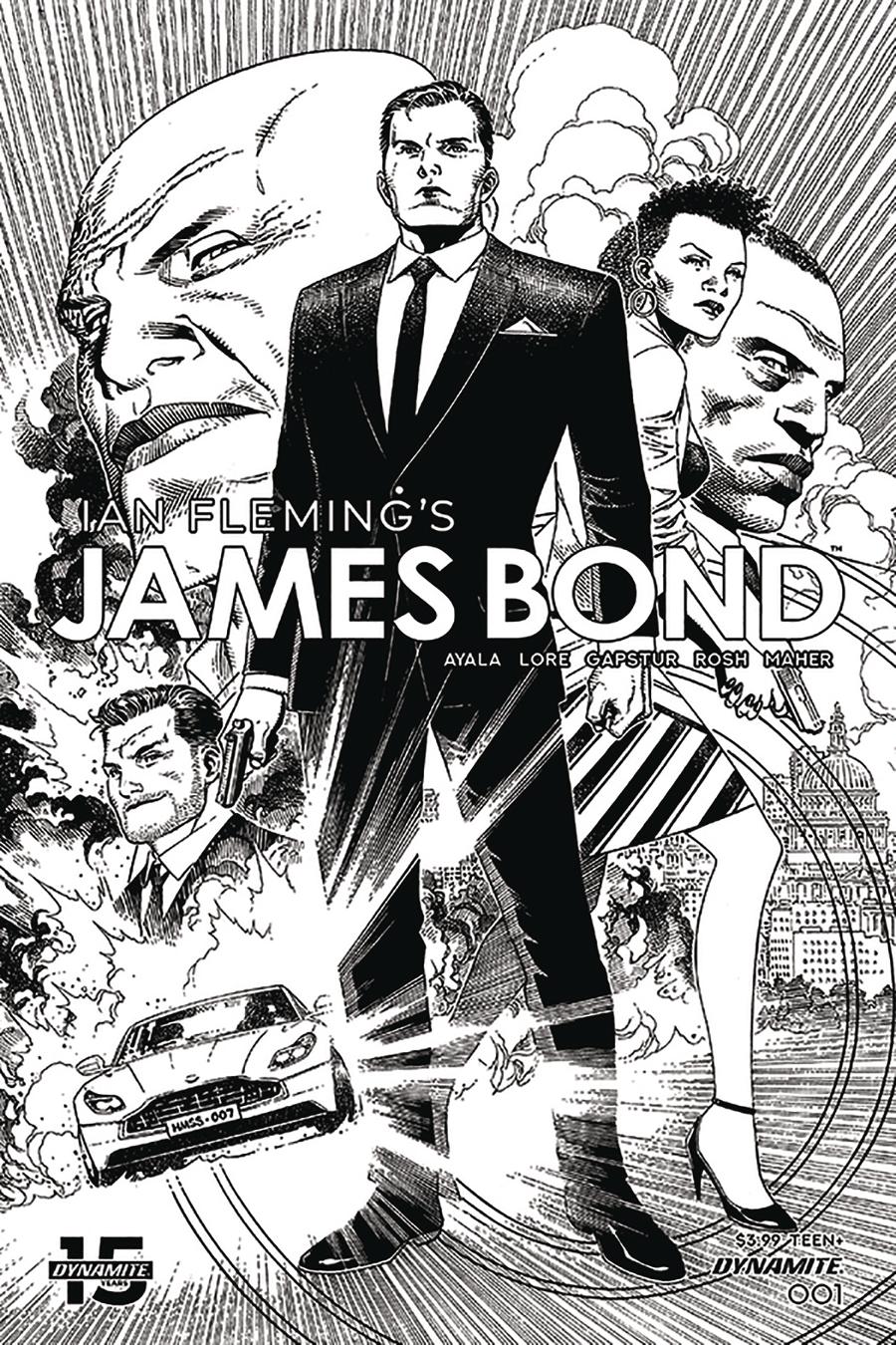 James Bond Vol 3 #1 Cover B Incentive Jim Cheung Black & White Cover