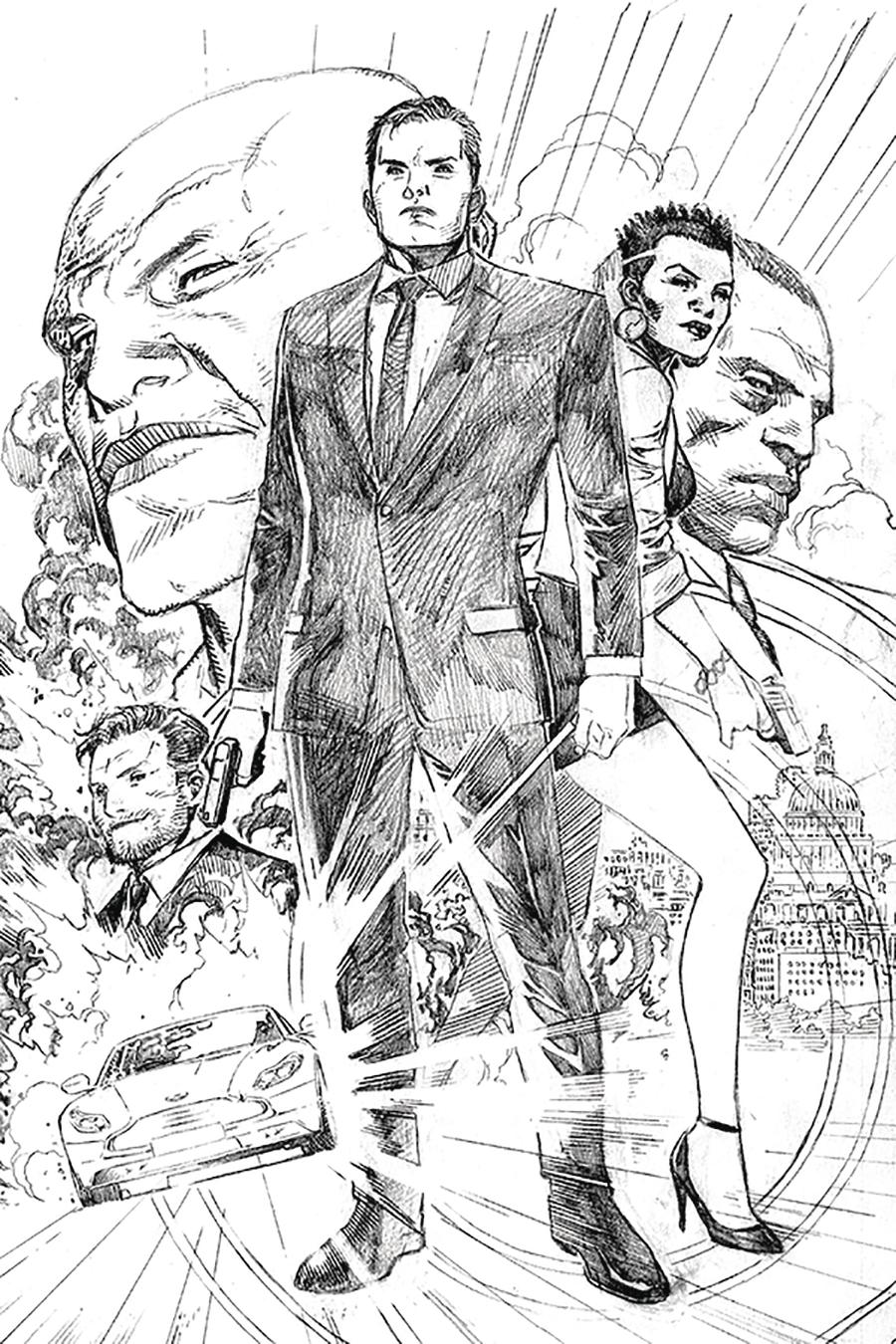 James Bond Vol 3 #1 Cover E Incentive Jim Cheung Pencil Sketch Cover