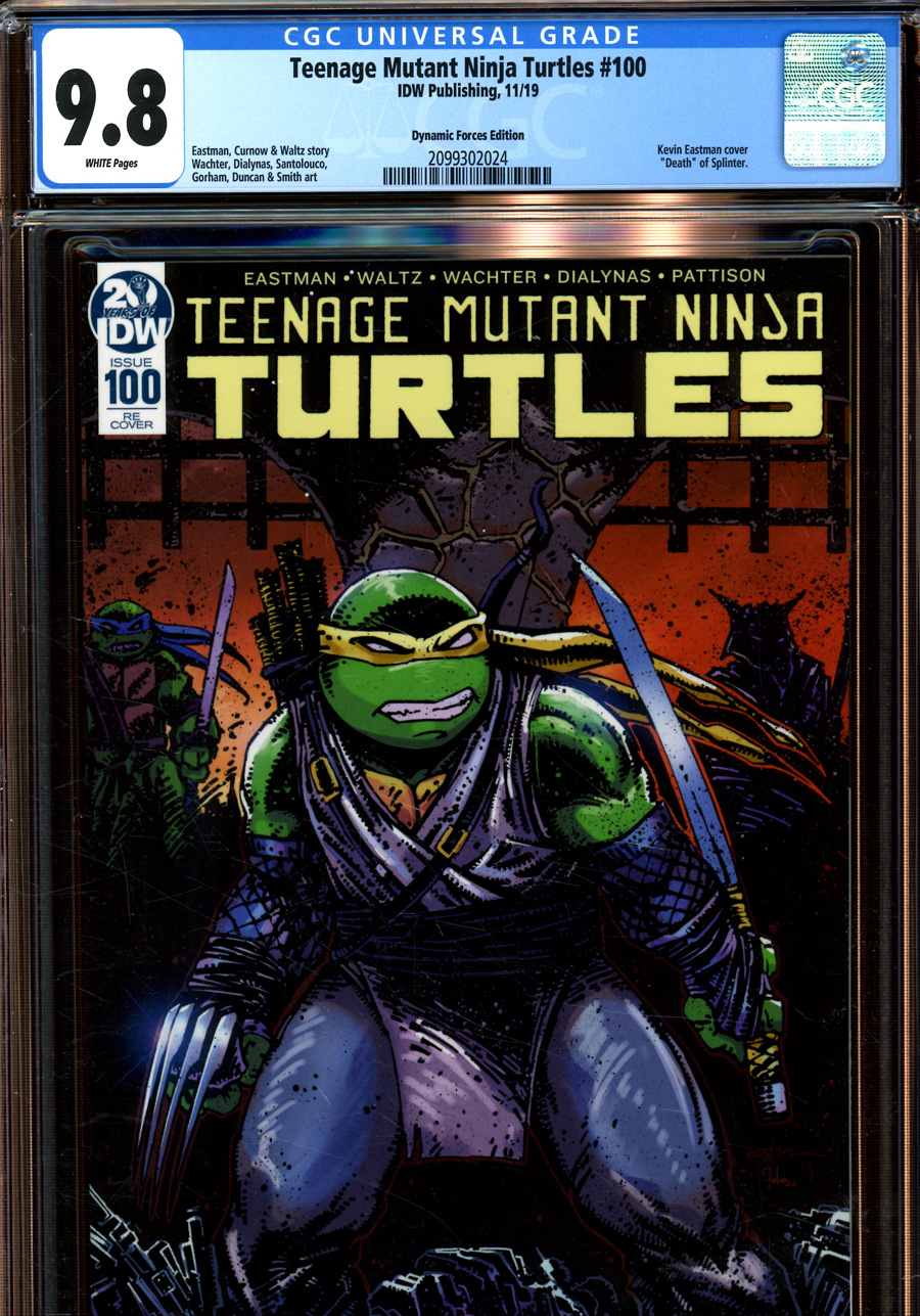 Teenage Mutant Ninja Turtles Vol 5 #100 Cover G DF Exclusive Kevin Eastman Variant Cover CGC Graded