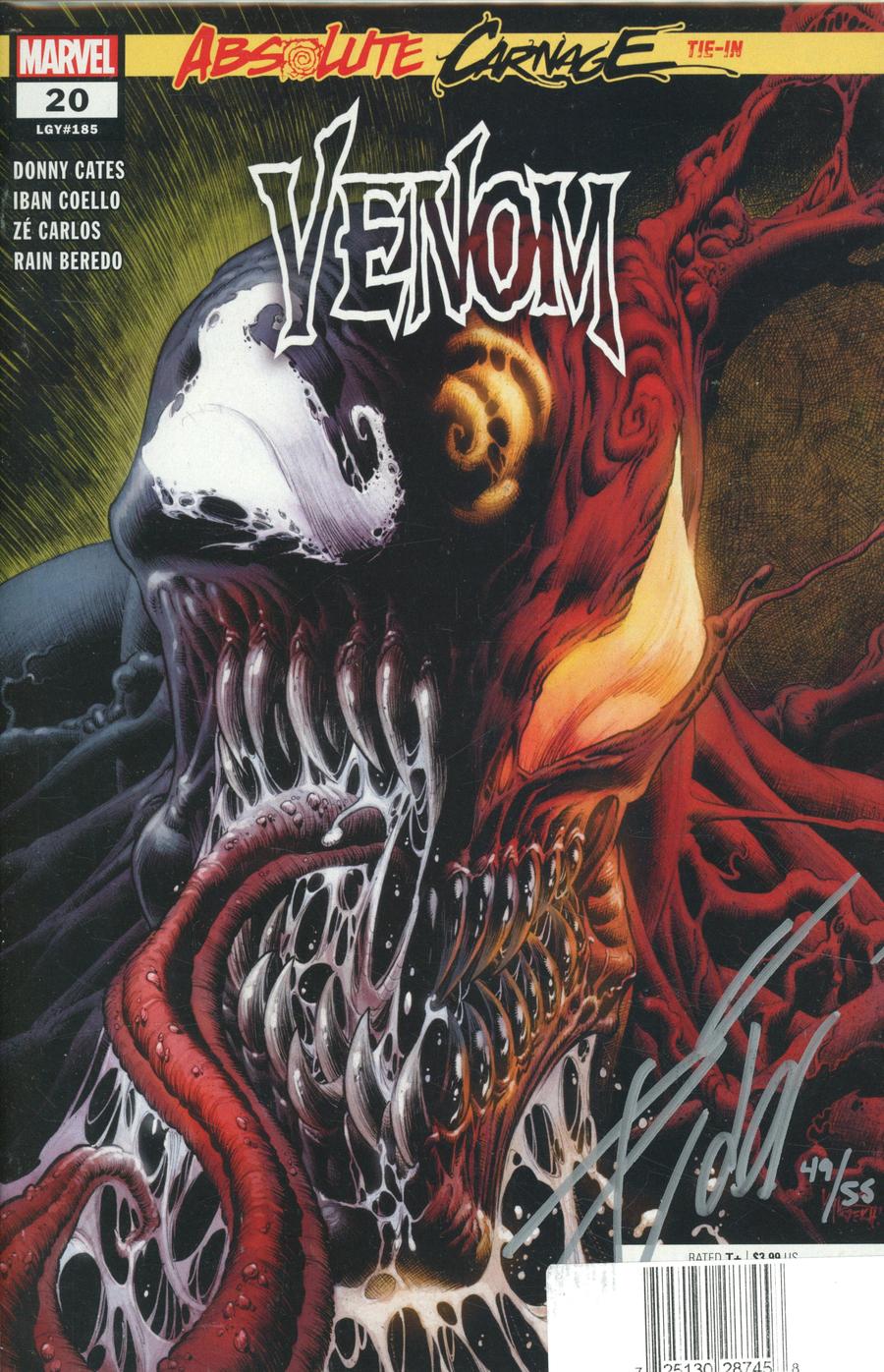 Venom Vol 4 #20 Cover D DF Signed By Donny Cates