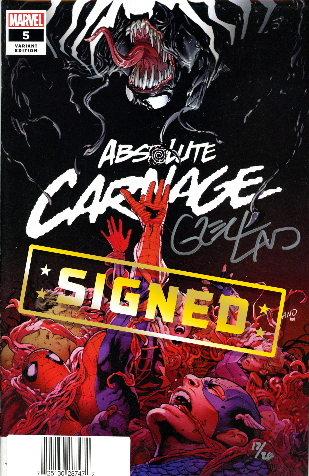Absolute Carnage #5 Cover L DF Signed By Greg Land