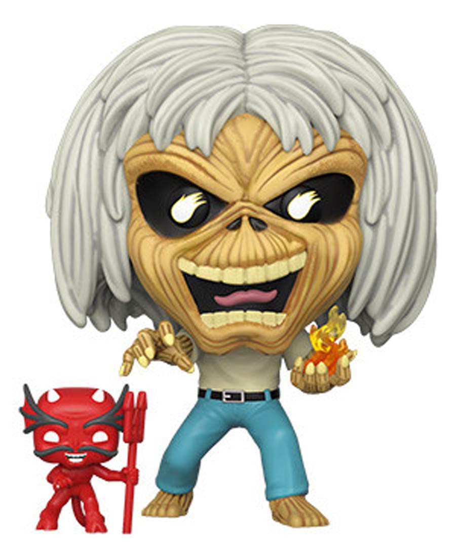 POP Rocks Iron Maiden Number Of The Beast Skeleton Eddie Vinyl Figure