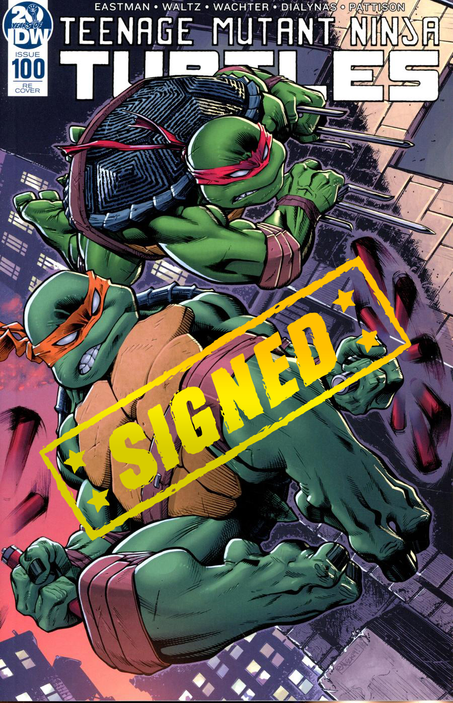 Teenage Mutant Ninja Turtles Vol 5 #100  Midtown Exclusive Cover D Ed McGuinness Wraparound Variant Cover Signed By Ed McGuinness