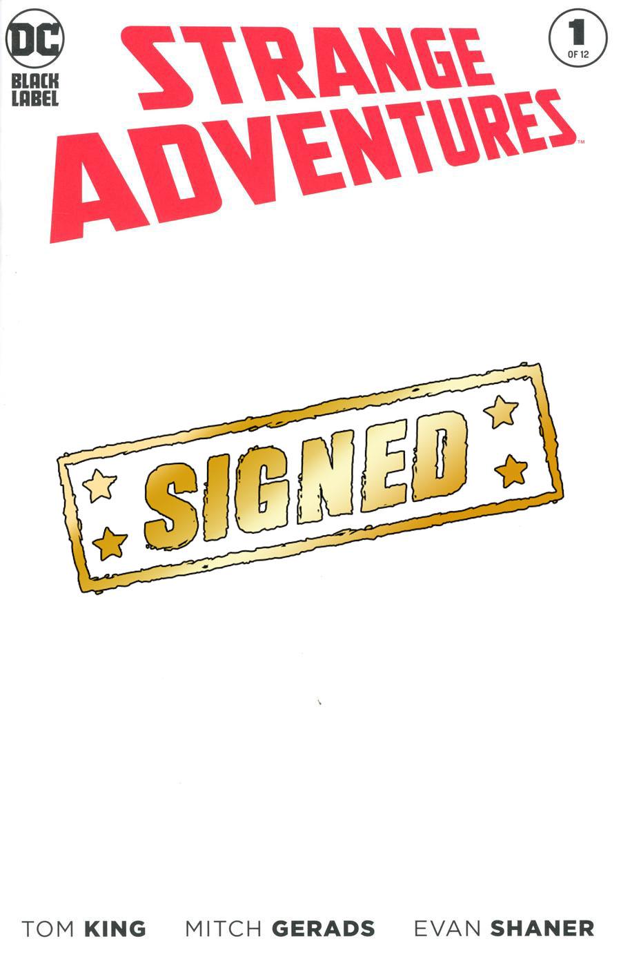 Strange Adventures v4 #1 signed by Tom King MIDTOWN COMICS COA NM