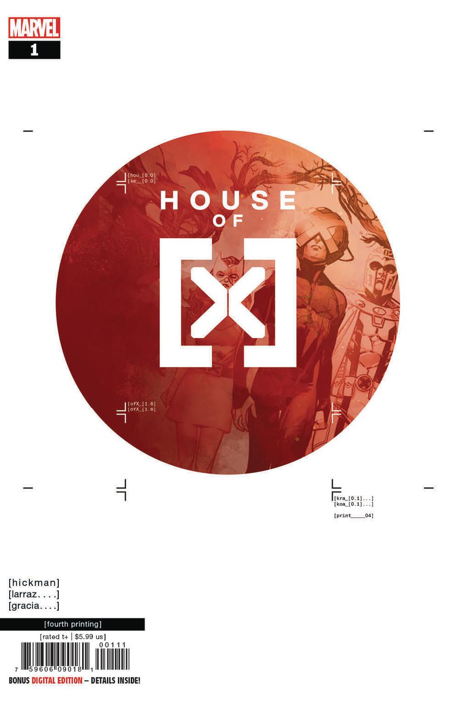 House Of X #1 Cover T 4th Ptg Variant Pepe Larraz Cover