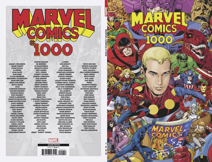 Marvel Comics #1000 Cover Z 2nd Ptg Variant Mark Buckingham Cover