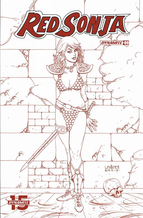 Red Sonja Vol 8 #9 Cover L Incentive Joseph Michael Linsner Tint Dressed Cover