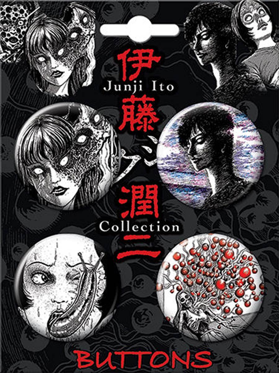 Junji Ito Carded 4-Button Set (87827BT4)