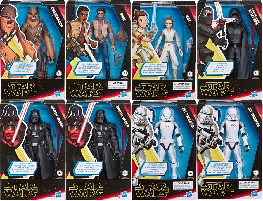 Star Wars Galaxy Of Adventures 3.75-Inch Action Figures Wave 3 Assortment Case of 8 Figures