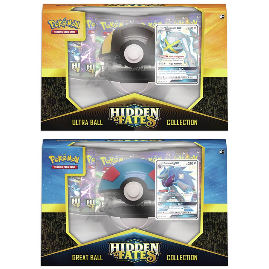 Pokemon TCG Hidden Fates Poke Ball Collection Display Of 2 Poke Balls