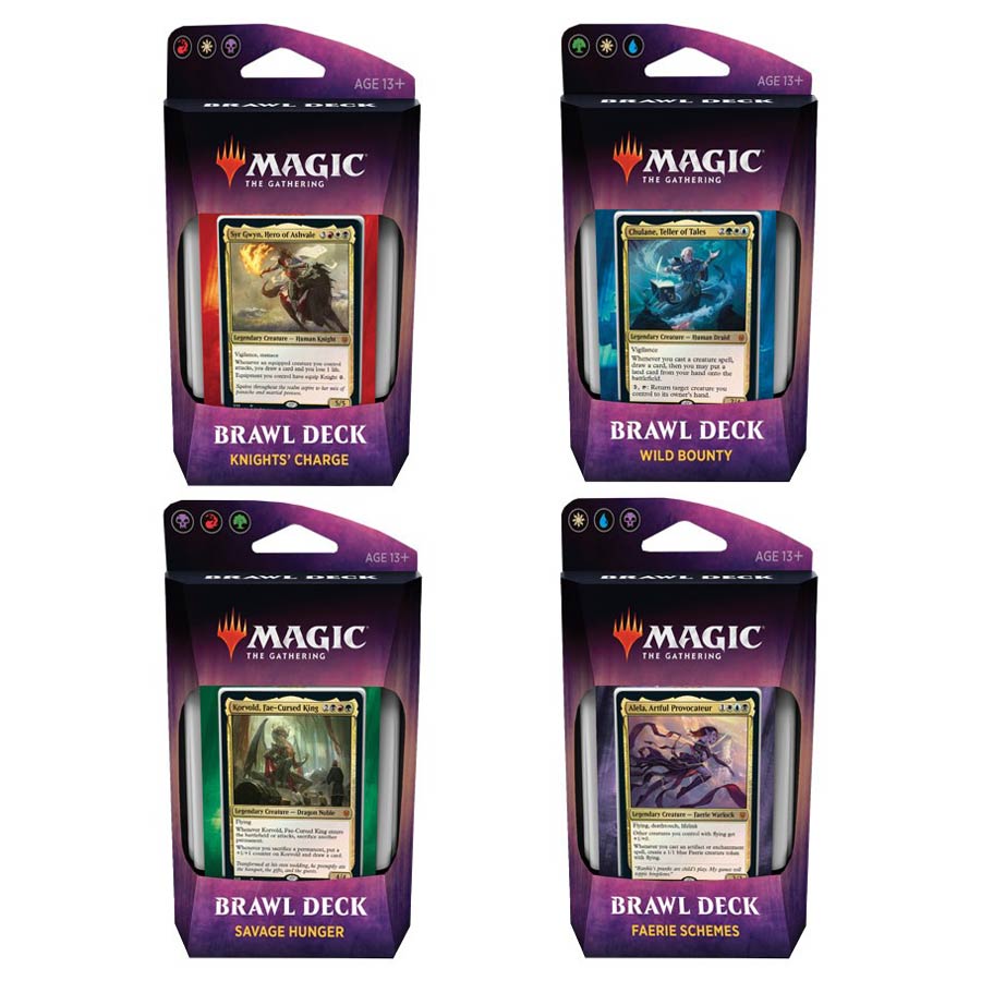 Magic The Gathering Throne Of Eldraine Brawl Deck Display Of 8 Decks