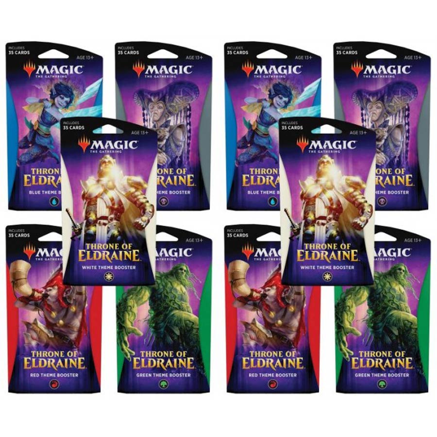 Magic The Gathering Throne Of Eldraine Theme Booster Display of 10 Theme Booster Packs