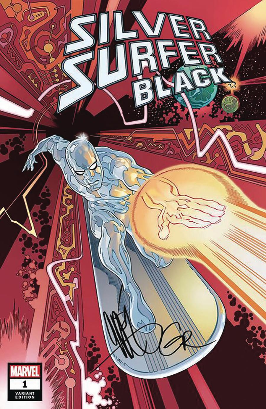 Silver Surfer Black #1 Cover P Clover Press Exclusive Gabriel Rodriguez Variant Cover Signed By Gabriel Rodriguez