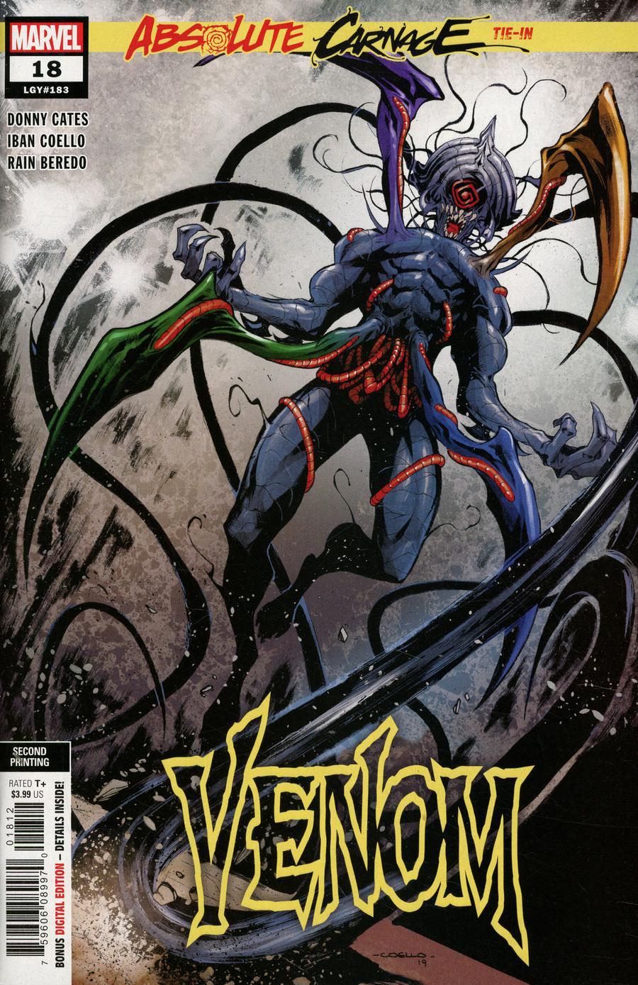 Venom Vol 4 #18 Cover E 2nd Ptg Variant Iban Coello Cover