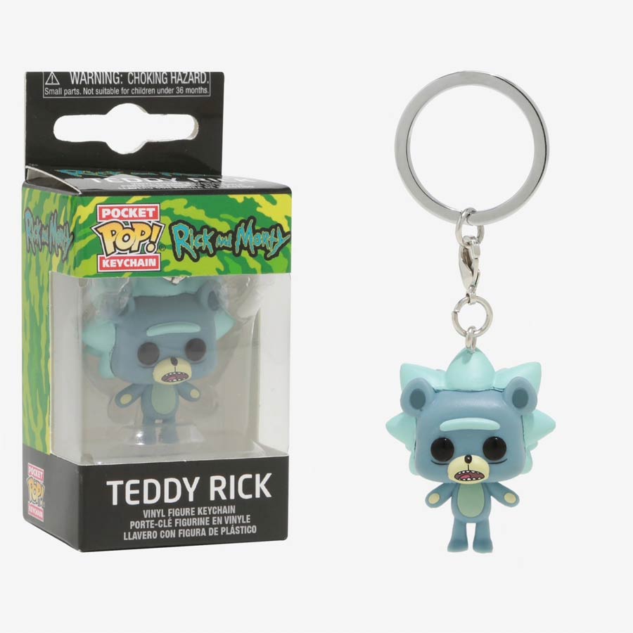 POP Keychain Rick And Morty Teddy Rick Vinyl Pocket Keychain