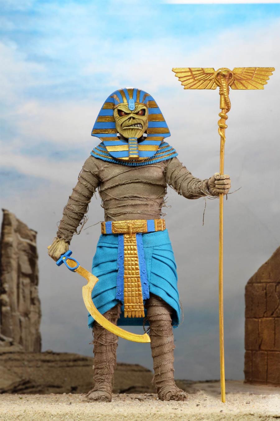 Iron Maiden Pharaoh Eddie Clothed 8-Inch Action Figure