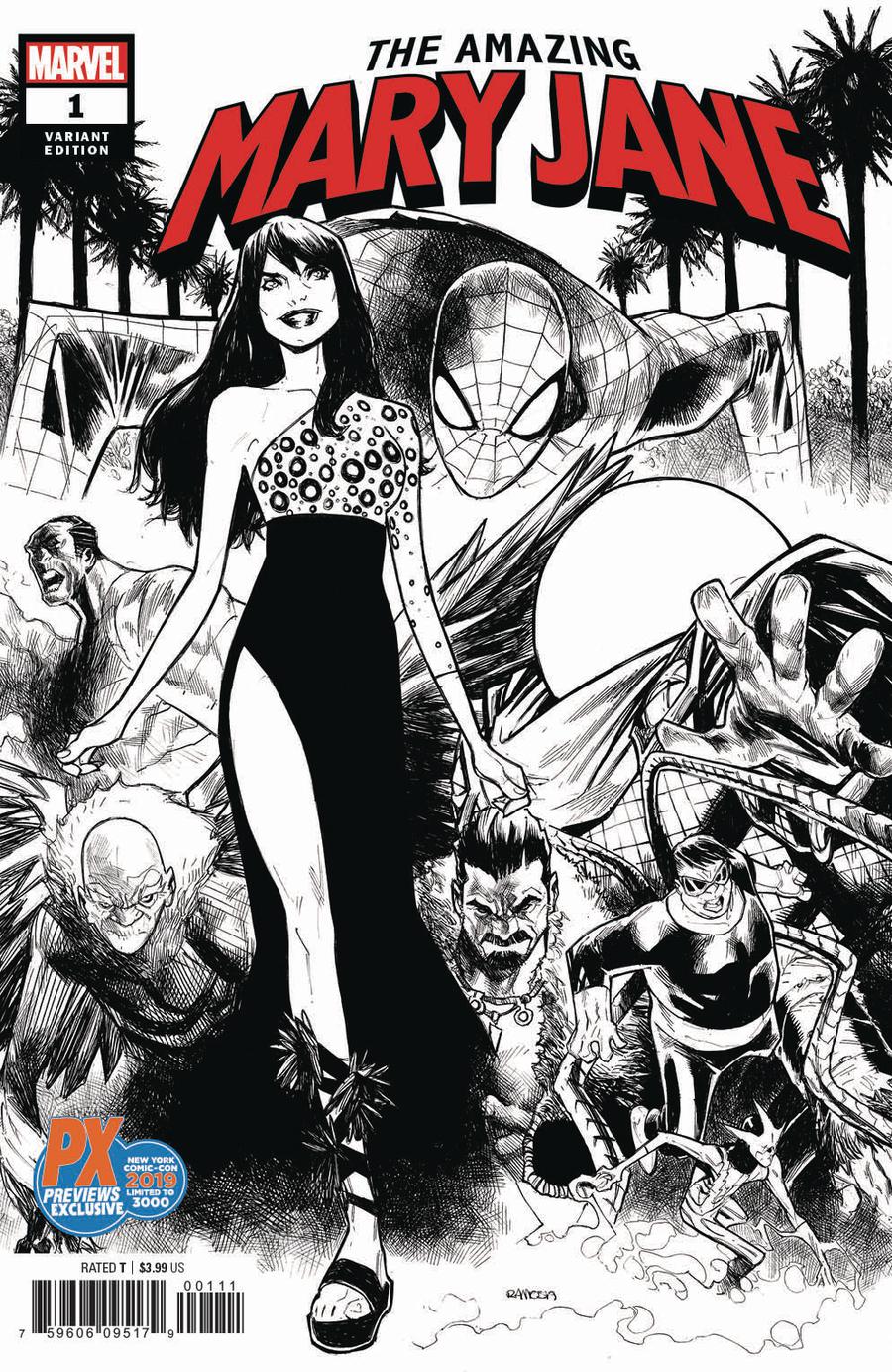 Amazing Mary Jane #1 Cover J NYCC 2019 Exclusive Humberto Ramos Black & White Cover